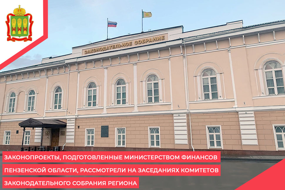 Законопроекты, подготовленные Министерством финансов Пензенской области, рассмотрели на заседаниях комитетов Законодательного Собрания региона
