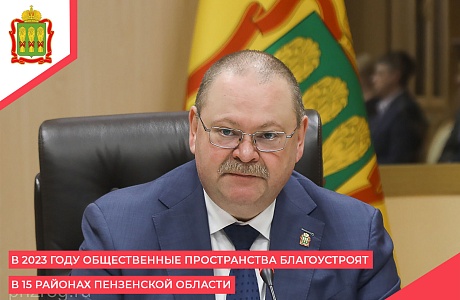 В 2023 году общественные пространства благоустроят в 15 районах Пензенской области