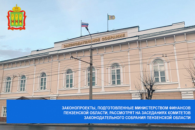 Законопроекты, подготовленные Министерством финансов Пензенской области, рассмотрят на заседаниях комитетов Законодательного Собрания Пензенской области