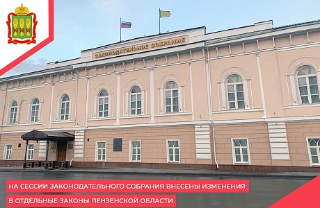На сессии Законодательного Собрания внесены изменения в отдельные законы Пензенской области