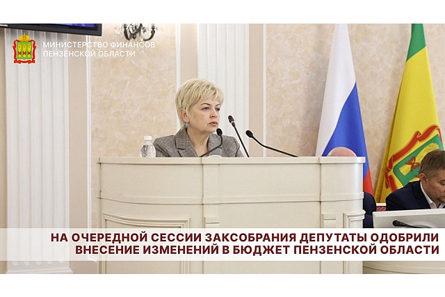 На очередной сессии Заксобрания депутаты одобрили внесение изменений в бюджет Пензенской области