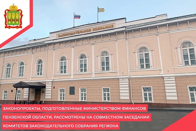 Законопроекты, подготовленные Министерством финансов Пензенской области, рассмотрены на совместном заседании комитетов Законодательного Собрания региона